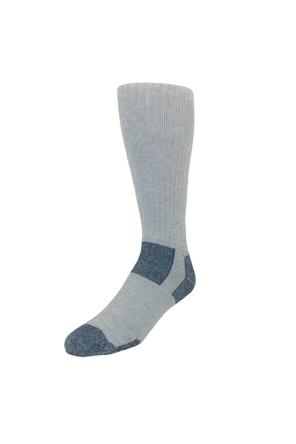 Carolina Ultimate Work Crew Socks 2 Pair, Grey, Men's 12-15 Shoe