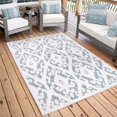 thumbnail image 1 of Carolina Weavers  Boucle Toscana Ikat High Low Indoor Outdoor Area Rug 9'x13' - Off-White, 1 of 5