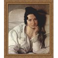 thumbnail image 1 of Carolina Zucchi (La Malata) 28x34 Large Gold Ornate Wood Framed Canvas Art by Francesco Hayez, 1 of 2