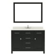 thumbnail image 1 of Caroline 48" Single Bath Vanity in Espresso with White Quartz Top and Round Sink with Brushed Nickel Faucet with Matching Mirror, 1 of 2