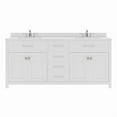 thumbnail image 1 of Caroline 72" Double Bath Vanity in White with White Quartz Top and Square Sinks, 1 of 4