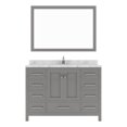 thumbnail image 1 of Caroline Avenue 48" Single Bath Vanity in Cashmere Gray with Cultured Marble Quartz Top and Round Sink with Polished Chrome Faucet with Matching Mirror, 1 of 3