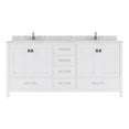 thumbnail image 1 of Caroline Avenue 72" Double Bath Vanity in White with Cultured Marble Quartz Top and Round Sinks, 1 of 4