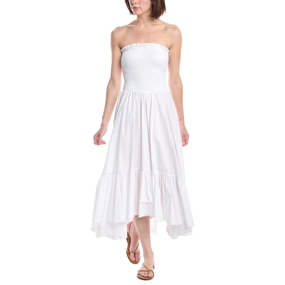 Caroline Constas womens Emmy Midi Dress, l, White