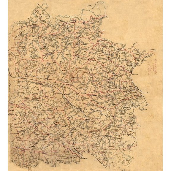 Caroline County Virginia - Alt 1860 by Alt (24 X 26)
