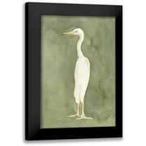 Caroline, Emma 11x14 Black Modern Framed Museum Art Print Titled - Emerald Heron II