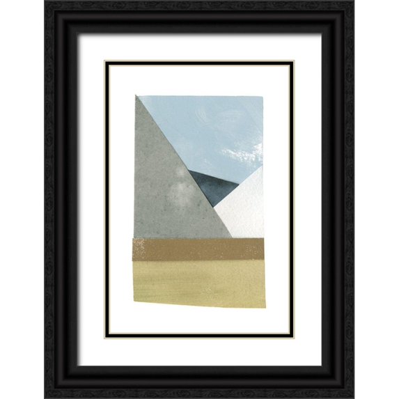 Caroline, Emma 11x14 Black Ornate Wood Framed with Double Matting Museum Art Print Titled - Mountain View Collage II