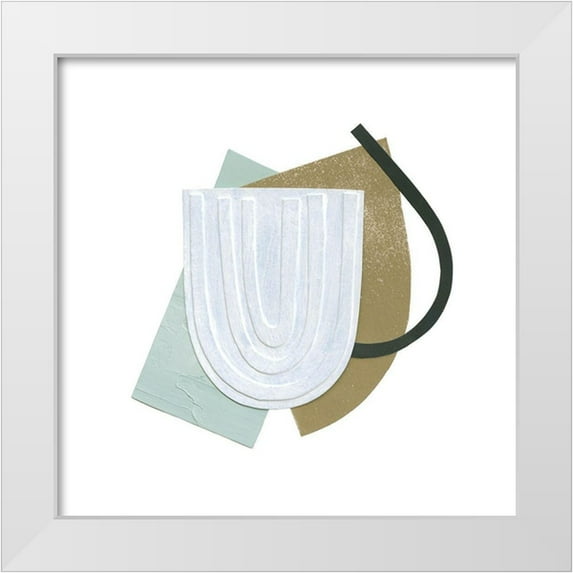 Caroline, Emma 12x12 White Modern Wood Framed Museum Art Print Titled - Mod Rainbow Collage III