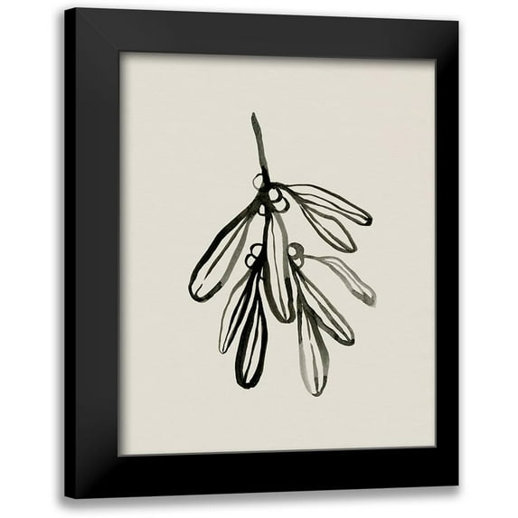 Caroline, Emma 12x14 Black Modern Framed Museum Art Print Titled - Mistletoe Sketch I