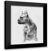 Caroline, Emma 12x14 Black Modern Framed Museum Art Print Titled - Pug Portrait II