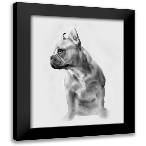 Caroline, Emma 12x14 Black Modern Framed Museum Art Print Titled - Pug Portrait II