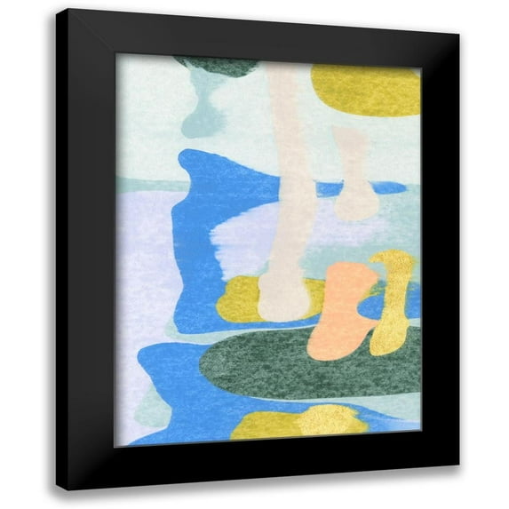 Caroline, Emma 12x14 Black Modern Framed Museum Art Print Titled - Rorschach Rainbow II