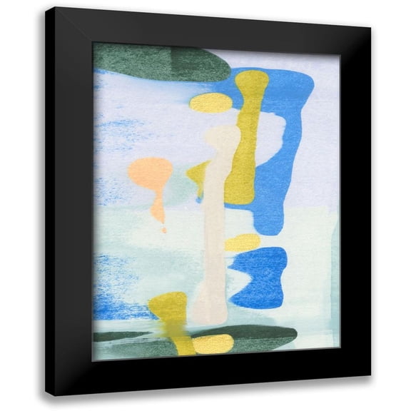 Caroline, Emma 12x14 Black Modern Framed Museum Art Print Titled - Rorschach Rainbow I