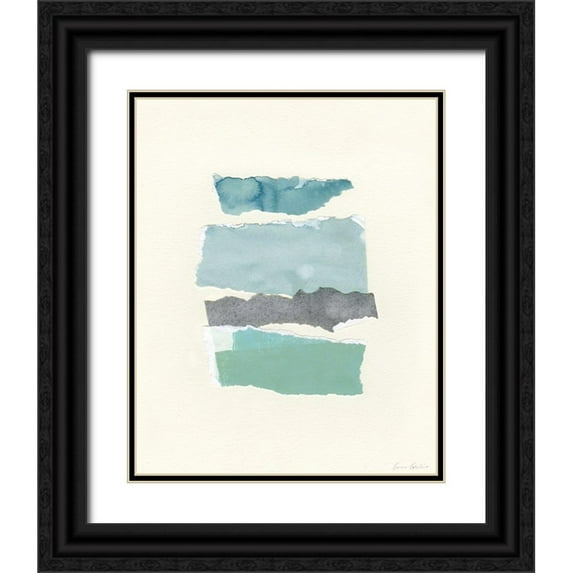 Caroline, Emma 12x14 Black Ornate Wood Framed with Double Matting Museum Art Print Titled - Seaside Color Study II