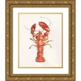thumbnail image 1 of Caroline, Emma 12x14 Gold Ornate Wood Framed with Double Matting Museum Art Print Titled - Salty Lobster II, 1 of 4