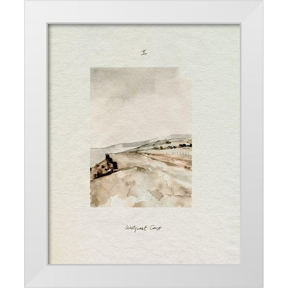 Caroline, Emma 12x14 White Modern Wood Framed Museum Art Print Titled - Westport Coast II
