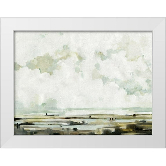 Caroline, Emma 14x12 White Modern Wood Framed Museum Art Print Titled - Quiet Moors II