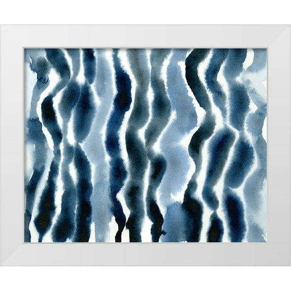 Caroline, Emma 14x12 White Modern Wood Framed Museum Art Print Titled - True Blue Wave I