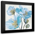 thumbnail image 1 of Caroline, Emma 15x15 Black Modern Framed Museum Art Print Titled - Azure Peony I, 1 of 5