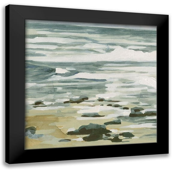 Caroline, Emma 15x15 Black Modern Framed Museum Art Print Titled - Low Tide II