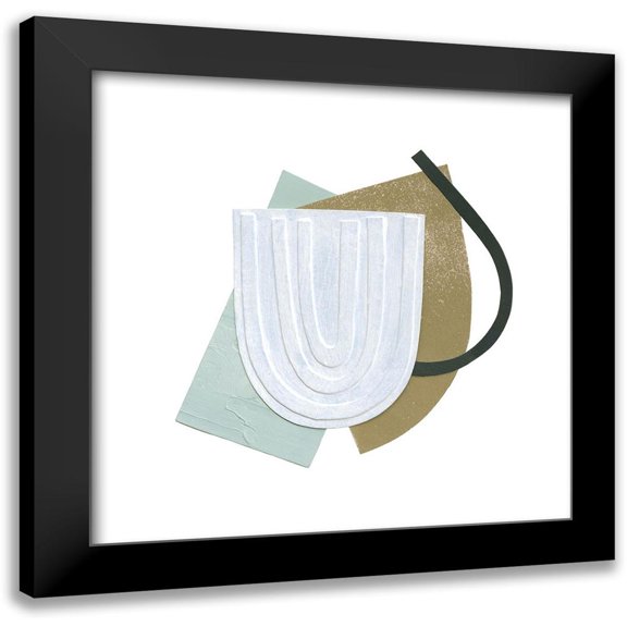 Caroline, Emma 15x15 Black Modern Framed Museum Art Print Titled - Mod Rainbow Collage III