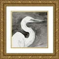 thumbnail image 1 of Caroline, Emma 15x15 Gold Ornate Wood Framed with Double Matting Museum Art Print Titled - Solemn Egret III, 1 of 4