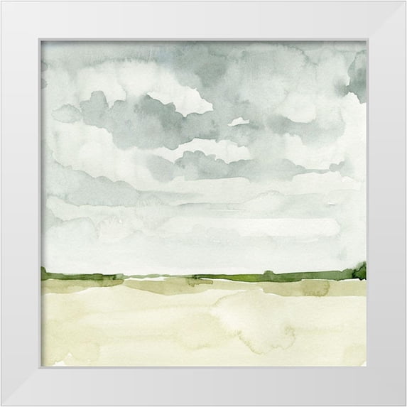 Caroline, Emma 15x15 White Modern Wood Framed Museum Art Print Titled - Field After Rain I