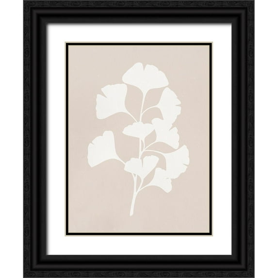 Caroline, Emma 15x18 Black Ornate Wood Framed with Double Matting Museum Art Print Titled - Ginkgo Branch II