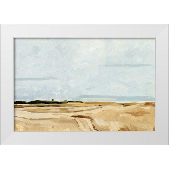 Caroline, Emma 18x13 White Modern Wood Framed Museum Art Print Titled - Quiet Coast II