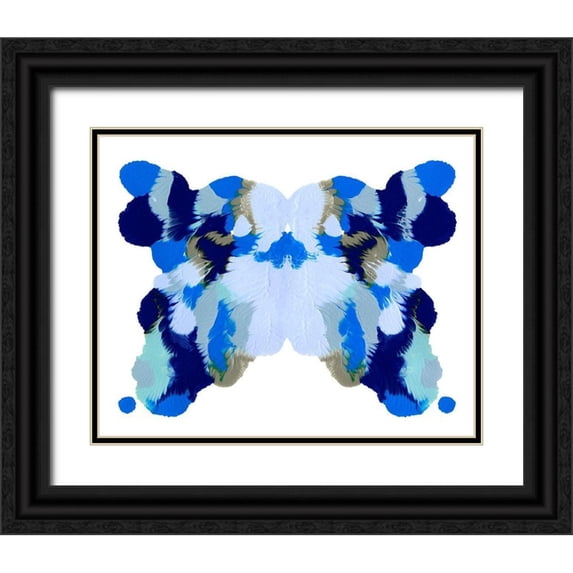 Caroline, Emma 18x15 Black Ornate Wood Framed with Double Matting Museum Art Print Titled - Rorschach Mariposa II
