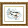 thumbnail image 1 of Caroline, Emma 18x15 Gold Ornate Wood Framed with Double Matting Museum Art Print Titled - Pisces Pair II, 1 of 4
