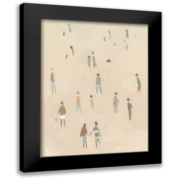 Caroline, Emma 19x24 Black Modern Framed Museum Art Print Titled - Beach Goer I
