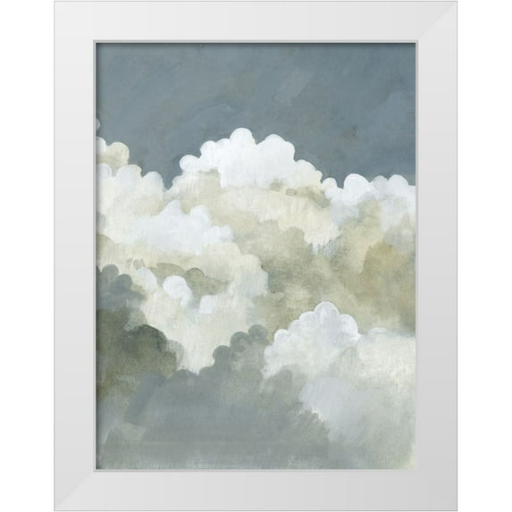 Caroline, Emma 19x24 White Modern Wood Framed Museum Art Print Titled - Big Clouds II