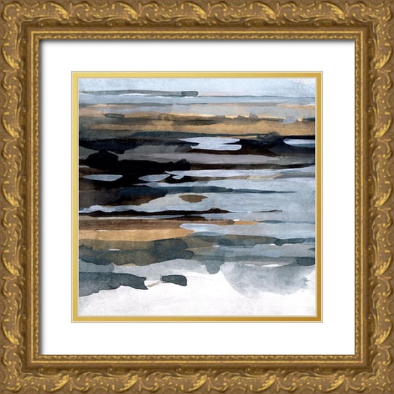 Caroline, Emma 20x20 Gold Ornate Wood Framed with Double Matting Museum Art Print Titled - Fall Reflections II
