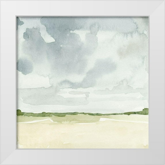 Caroline, Emma 20x20 White Modern Wood Framed Museum Art Print Titled - Field After Rain II