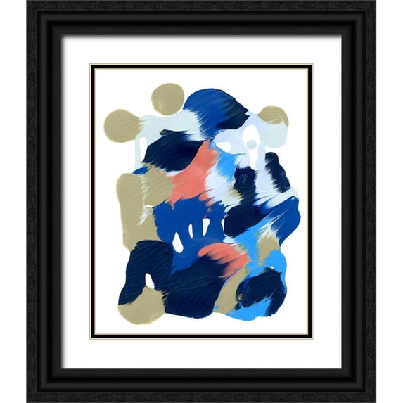 Caroline, Emma 20x24 Black Ornate Wood Framed with Double Matting Museum Art Print Titled - Wavy Palette I