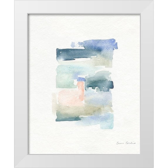 Caroline, Emma 20x24 White Modern Wood Framed Museum Art Print Titled - Sea Glass Color Studies IV