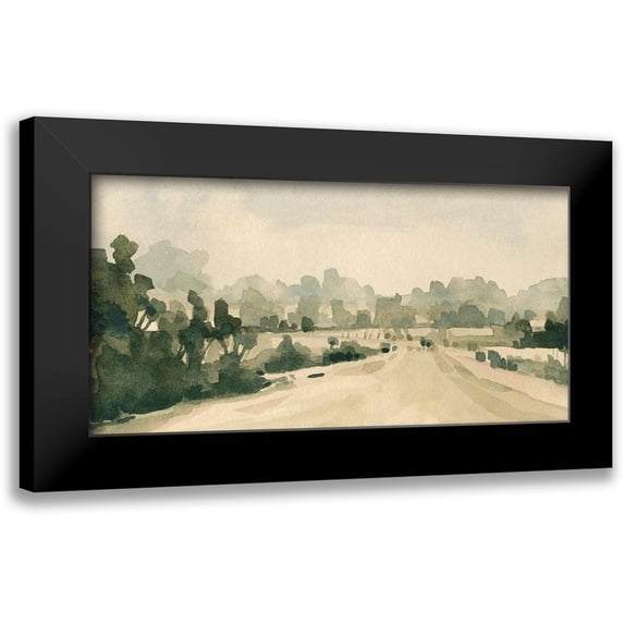 Caroline, Emma 24x14 Black Modern Framed Museum Art Print Titled - Rural Roads I