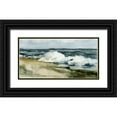 thumbnail image 1 of Caroline, Emma 24x14 Black Ornate Wood Framed with Double Matting Museum Art Print Titled - Loose Watercolor Waves II, 1 of 4