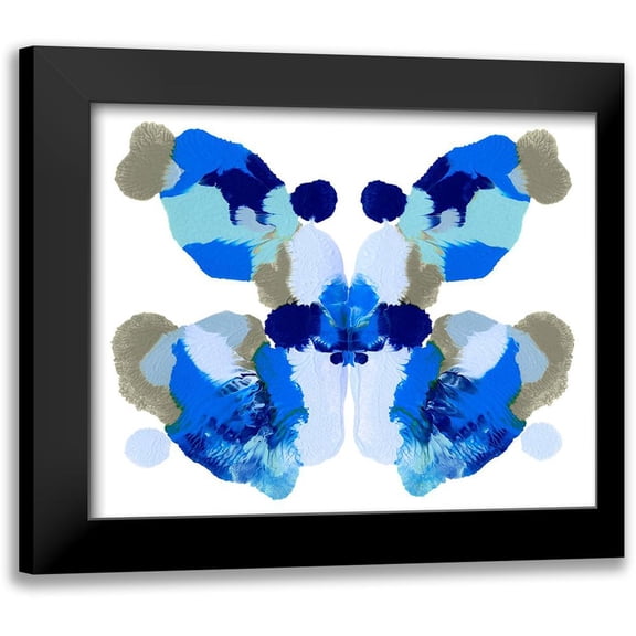 Caroline, Emma 24x20 Black Modern Framed Museum Art Print Titled - Rorschach Mariposa III