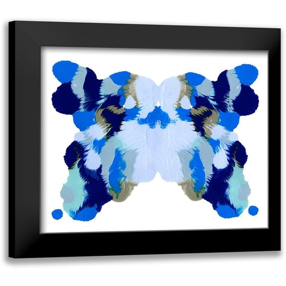 Caroline, Emma 24x20 Black Modern Framed Museum Art Print Titled - Rorschach Mariposa II