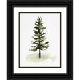thumbnail image 1 of Caroline, Emma 25x32 Black Ornate Wood Framed with Double Matting Museum Art Print Titled - Watercolor Pine II, 1 of 4