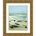 thumbnail image 1 of Caroline, Emma 25x32 Gold Ornate Wood Framed with Double Matting Museum Art Print Titled - Abstracted Coastline II, 1 of 4