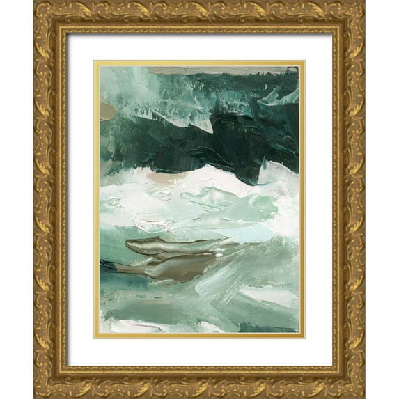 Caroline, Emma 25x32 Gold Ornate Wood Framed with Double Matting Museum Art Print Titled - Crashing I
