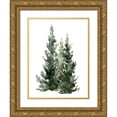 thumbnail image 1 of Caroline, Emma 25x32 Gold Ornate Wood Framed with Double Matting Museum Art Print Titled - Simple Evergreens I, 1 of 4