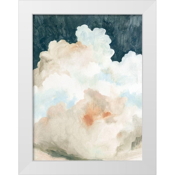 Caroline, Emma 25x32 White Modern Wood Framed Museum Art Print Titled - Dark Cumulus II
