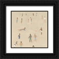 thumbnail image 1 of Caroline, Emma 26x26 Black Ornate Wood Framed with Double Matting Museum Art Print Titled - Beach Goer III, 1 of 4