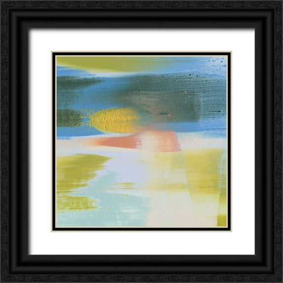 Caroline, Emma 26x26 Black Ornate Wood Framed with Double Matting Museum Art Print Titled - Rainbow Scrape I