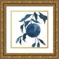 thumbnail image 1 of Caroline, Emma 26x26 Gold Ornate Wood Framed with Double Matting Museum Art Print Titled - Indigo Oranges IV, 1 of 4