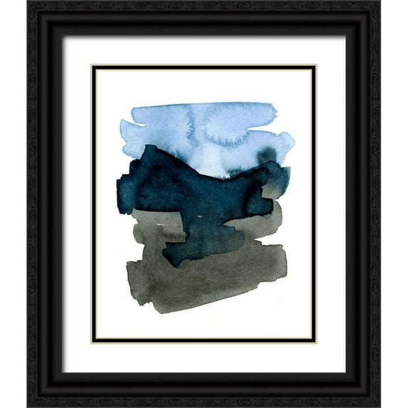 Caroline, Emma 26x32 Black Ornate Wood Framed with Double Matting Museum Art Print Titled - Blue Passages II